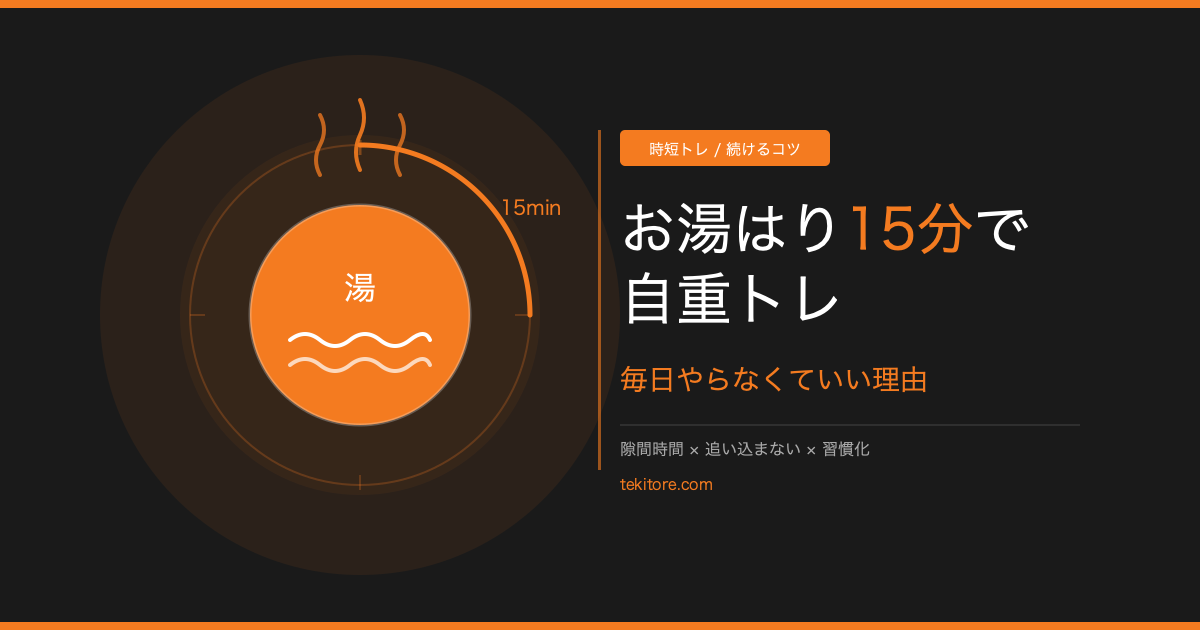 お風呂のお湯はり15分でできる自重トレメニューのアイキャッチ